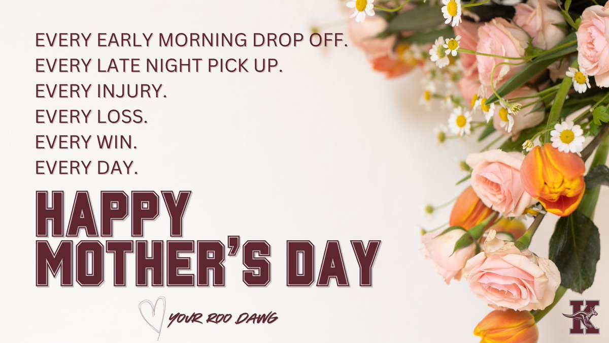 KHSRoosFootball's tweet photo. To all the mother’s who pour into our Roos, we appreciate you today and always! Happy Mother’s Day from the Roo Nation. https://t.co/PpX6vtdgp5