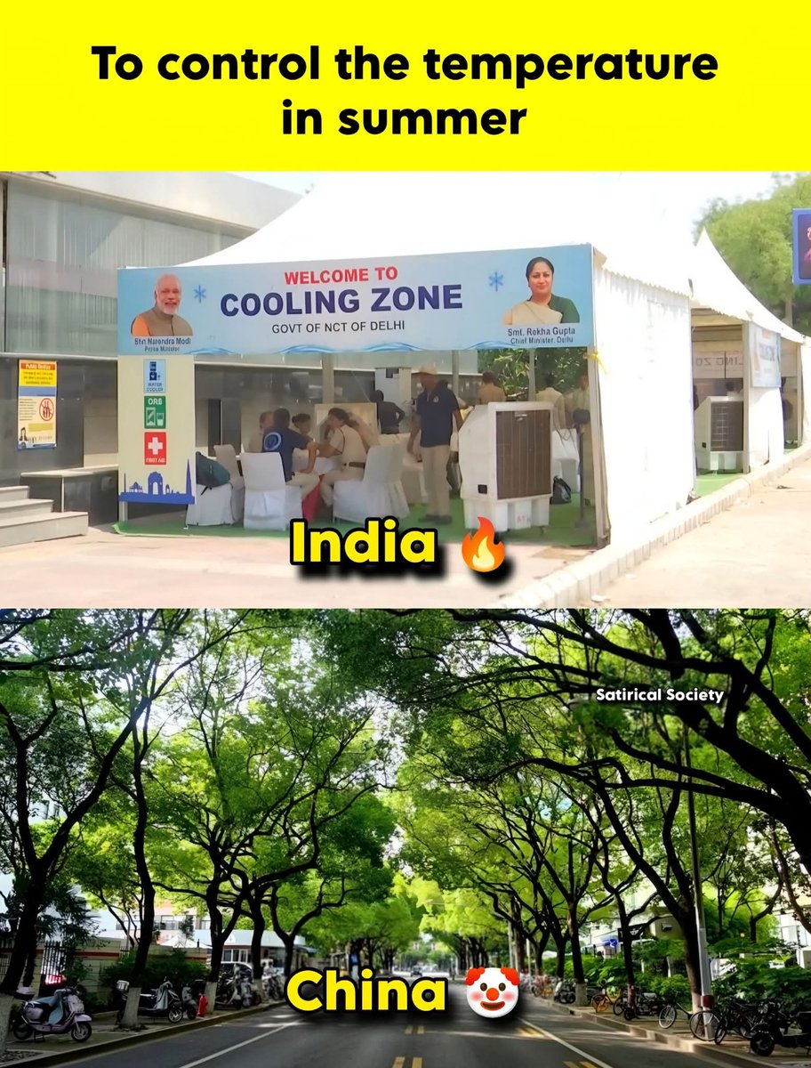 This nautanki photo should be the opening presentation in the United Nations on global warming 😂😝