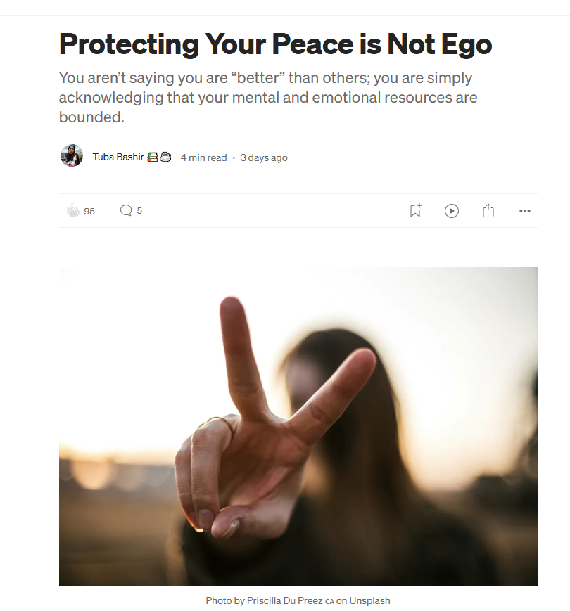 bashir_tuba's tweet photo. I just published Protecting Your Peace is Not Ego https://t.co/AcARQsCZRc https://t.co/tAuqk2dlOh