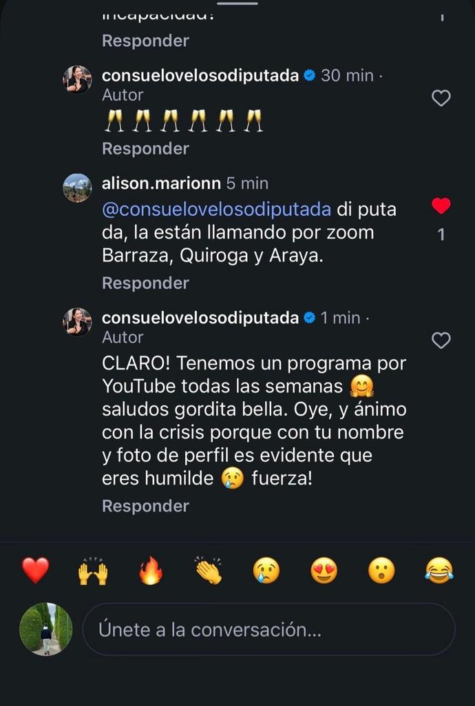 Con este post <a href="/velosodiputada/">Consuelo Veloso Ávila</a> 
Te pasaste 4 cuadras.
Cuál es tu problema con la gente Humilde??
RT
<a href="/voceriagobierno/">Vocería de Gobierno de Chile</a> 
<a href="/Camara_cl/">Diputadas y Diputados de Chile</a> 
No podemos permitir que una diputada nos trate de esta manera 
La diputada <a href="/velosodiputada/">Consuelo Veloso Ávila</a> 
Debe ser desaforada.
Hagamos esto posible,
Dando RT y