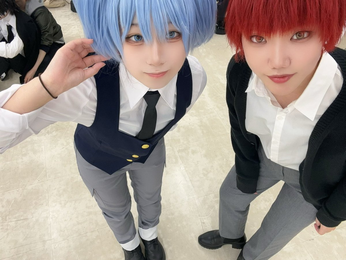 koyoi__07's tweet photo. 【5/9男装限定池a!】

初イベ潮田渚で参加しました✨️✨️

初めてで緊張したけど交流できて楽しかったです🎶

併せも楽しかった♡

カルマくん⇒@eeemon7 

 #アコスタ池袋  #コスプレイヤーさんと繋がりたい https://t.co/lWnbzfyb7g
