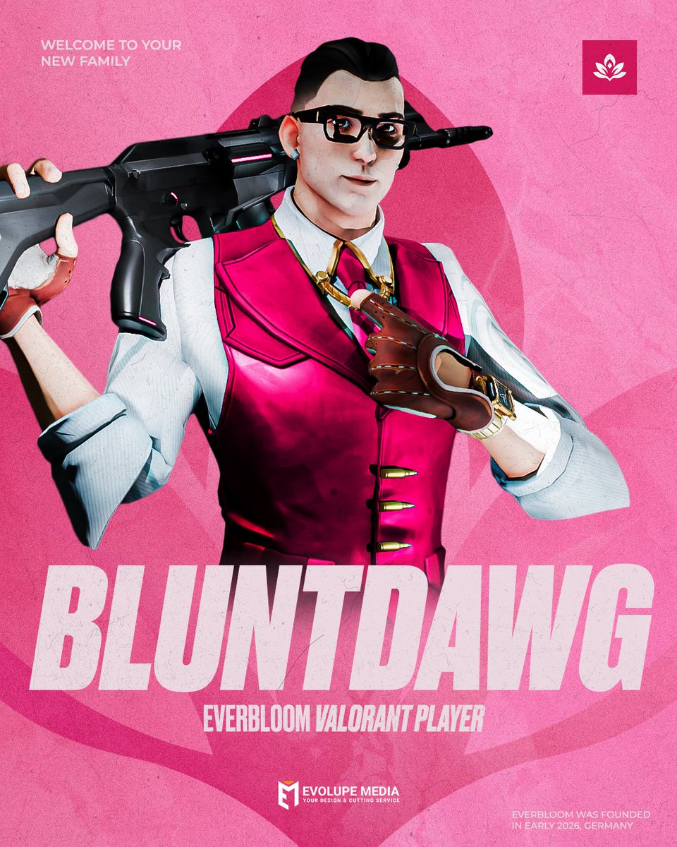 everbloom_gc's tweet photo. A new face, a new chapter. 🌸

Welcome BluntDawg to Everbloom! Initiator · Ascendant 2 · here to make noise.

Drop a 🌸 to welcome him!

#Everbloom #Valorant https://t.co/fFV1ZdzYM4