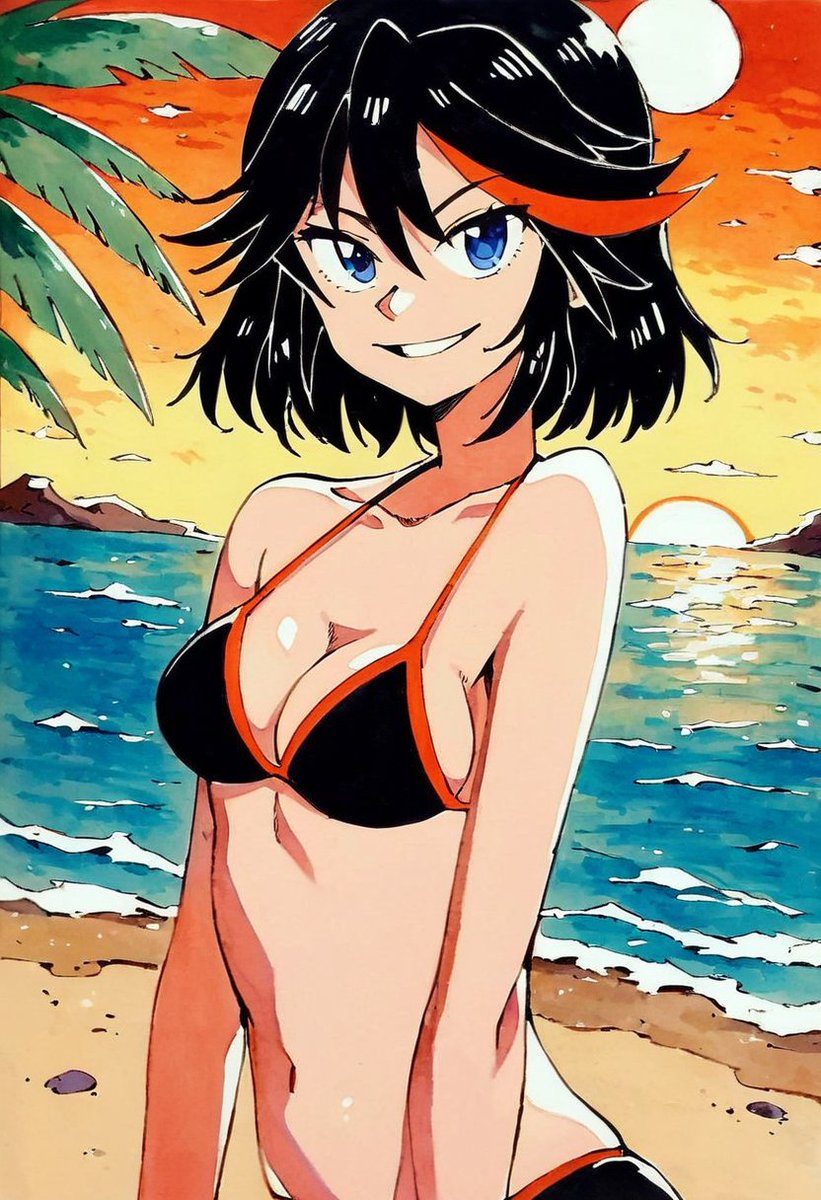 SrtaEcchi's tweet photo. "She didn’t come here to relax, she came here to win the summer. ☀️🔥 Get in the water or get out of the way!

#Ryuko #KillLaKill #AnimeGirl #Summer2026 #MatoiRyuko" https://t.co/cLvHyK5ojS
