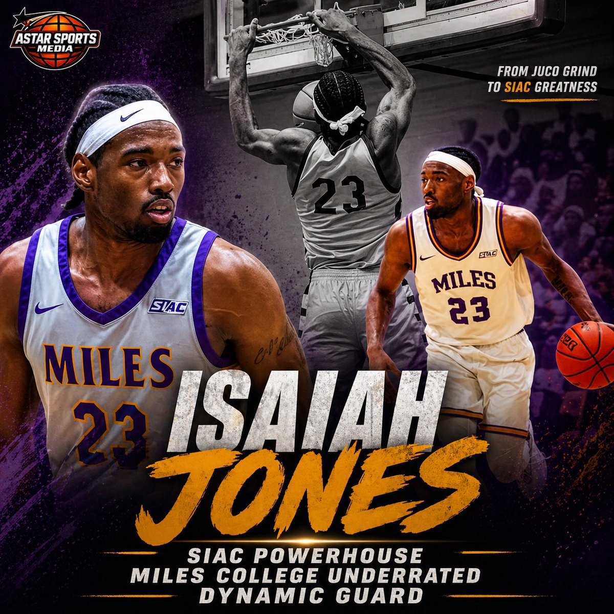 astarsportsco's tweet photo. 🚨UNDERRATED GUARD🚨
Isaiah Jones- JR. Miles College (D2) @810zay @GoldenBearsMBB
#astarsportsmedia #underated https://t.co/nynZRyoLtZ