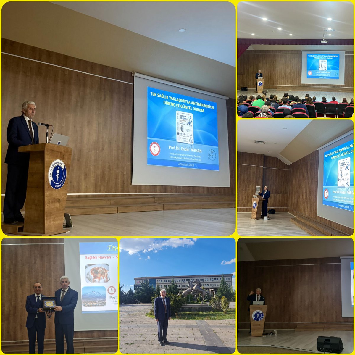 enderyarsan's tweet photo. Dünya Veteriner Hekimler Günü programı...
Tek Sağlık Yaklaşımıyla Antimikrobiyal Direnç Konferansı. Erciyes Üniversitesi Veteriner Fakültesi, Kayseri. https://t.co/zGSG2Lg6pc