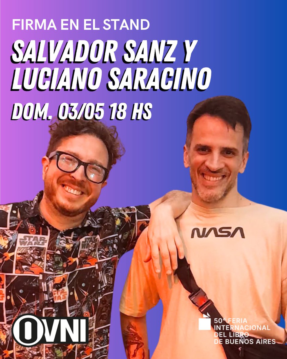 Ovnipressedit's tweet image. 📚✍️ ¡Luciano Saracino se suma a las firmas en el stand de OVNI Press!

#OvniPress #quierosercampeonmundial #nacional #Historieta #seleccionargentina🇦🇷