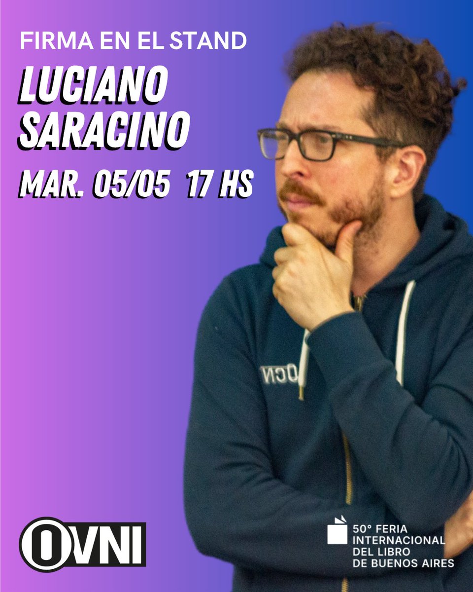 Ovnipressedit's tweet image. 📚✍️ ¡Luciano Saracino se suma a las firmas en el stand de OVNI Press!

#OvniPress #quierosercampeonmundial #nacional #Historieta #seleccionargentina🇦🇷