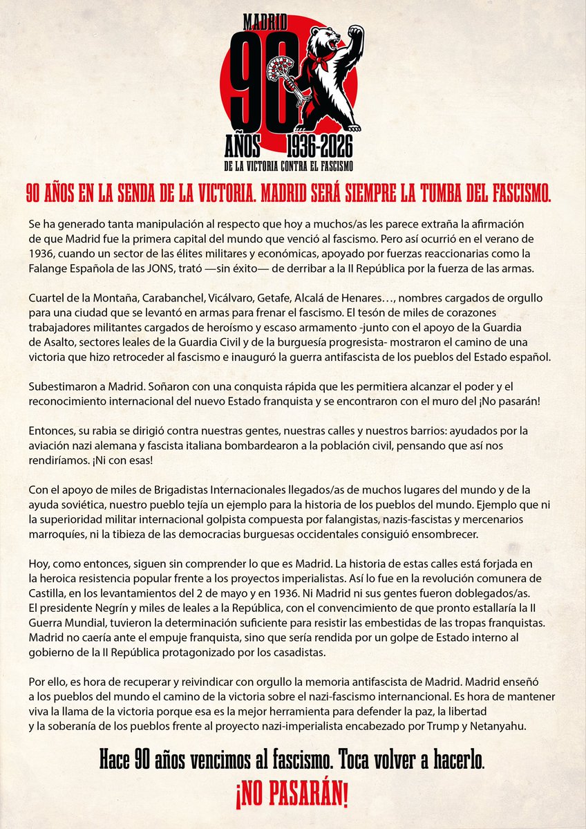 90° Aniversario Victoria Madrid tweet media