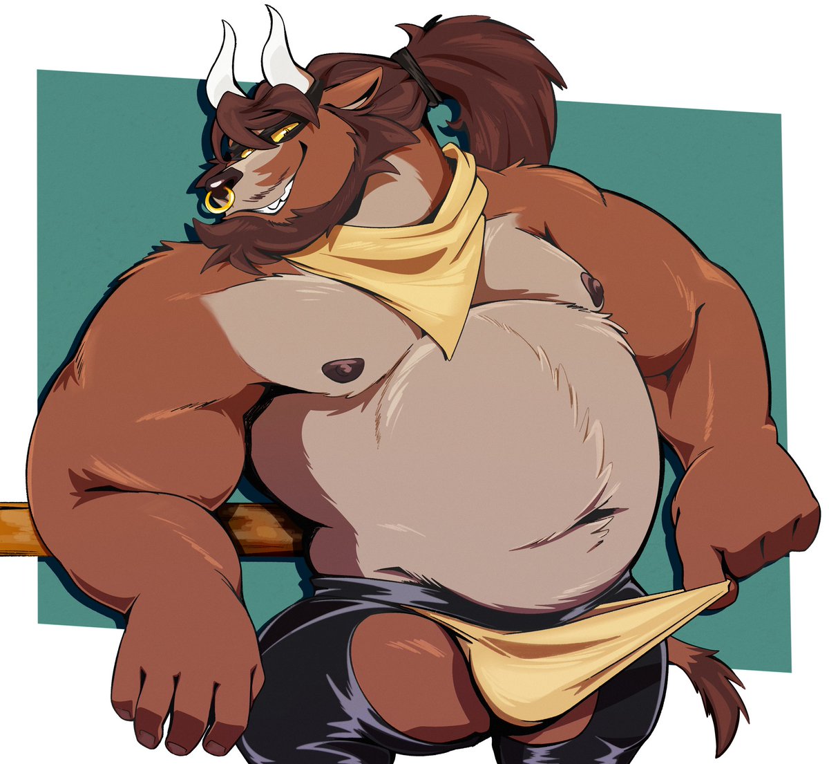 raeylion's tweet photo. He knows damn well ya wanna ride it~ 🐂
Comm for @teethlust https://t.co/onNbMtABai