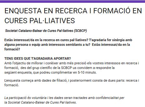 Cures Pal·liatives - SCBCP tweet media
