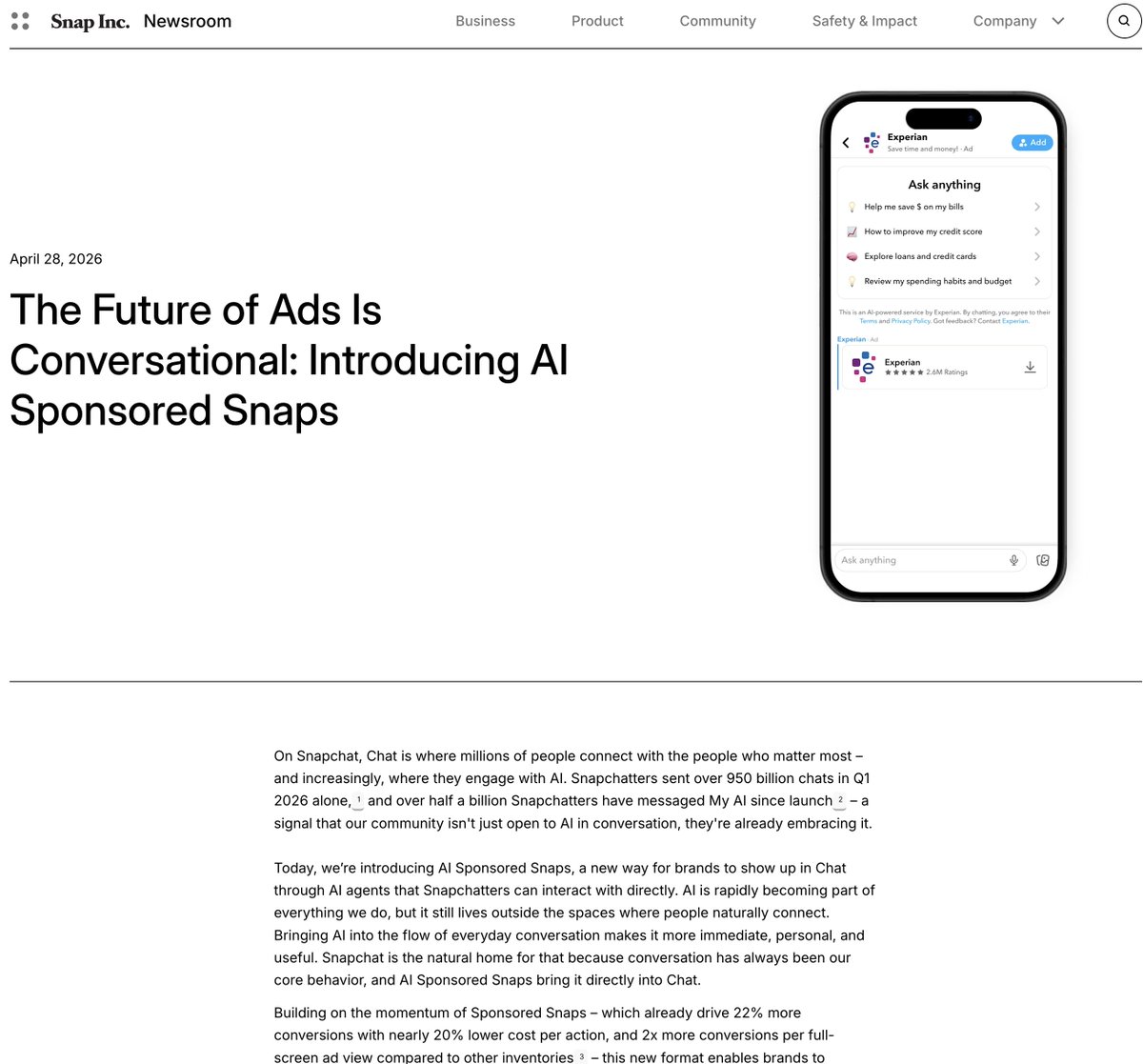 brettc's tweet photo. @Kafka7invest @Snap Wow, looks strangely familiar @Snapchat @adzen_ai https://t.co/VWJ3oRB8Ll
