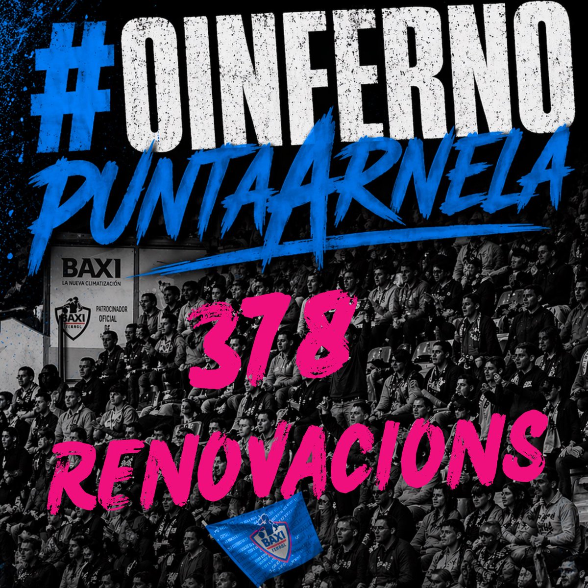 🚀 Superamos as 370 renovacións!

A familia do BAXI Ferrol segue medrando e demostrando que o BAXi latexa máis forte ca nunca 💙

Grazas por seguir formando parte do #OInfernoDePuntaArnela… imos a por máis!