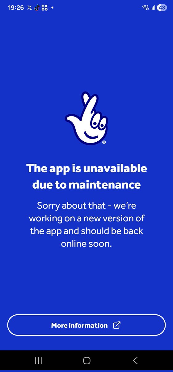 wired2thebrink's tweet photo. @GamRegGB @BBC_HaveYourSay  any reason @allwynuk are doing maintenance 20mins before a draw? @TNLUK are a joke service. https://t.co/Ctsm6wCykP