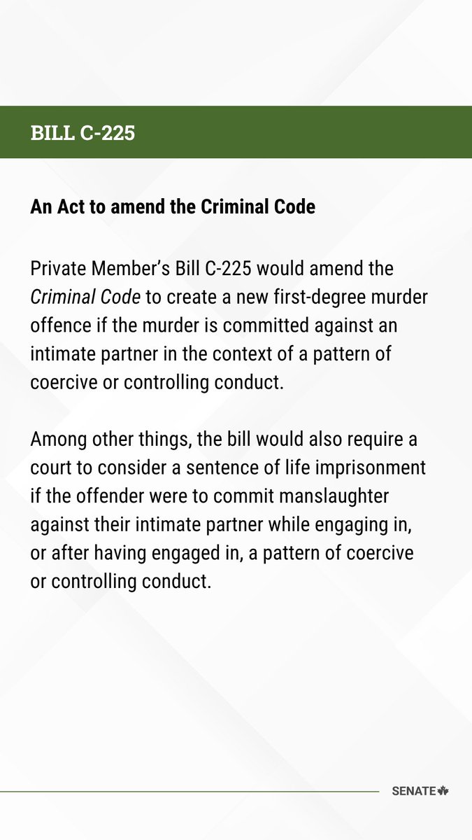 SenateCA's tweet photo. Bill #C225 was introduced at first reading in the Senate: https://t.co/mKZcBDIYpp

#SenCA #CdnPoli https://t.co/zViHSE6Zqs