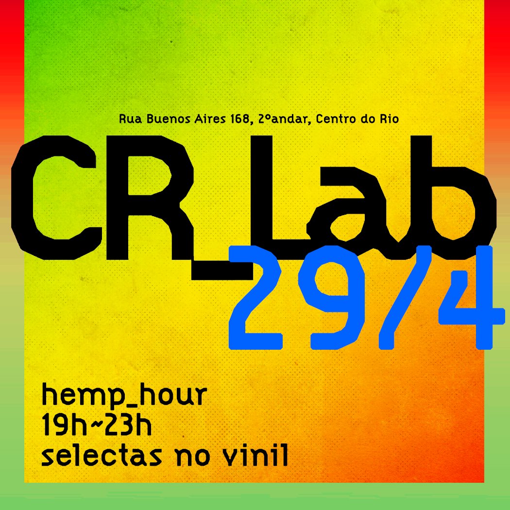 cryptorastas's tweet photo. nessa quarta no CR_Lab_Rio