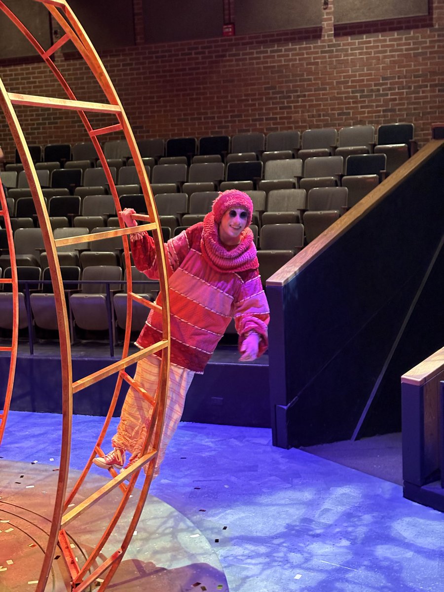 blugill15's tweet photo. Dom played a grouchy blind earthworm in the UW Eau Claire play this week.  His timing of humor was quite good.  I don’t know how they memorize all those lines while still studying a full course load as Finals approach. Tip my cap! https://t.co/ycKwOHOQXR