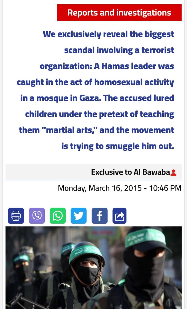 MarionetteJones's tweet image. Hamas-linked Imams in Gaza already caught molesting children 11 years ago. Crazy that he justified his actions by saying he is preparing them to become "heroic mujahedeen."
albawabhnews.com/1174961#
#childabuse