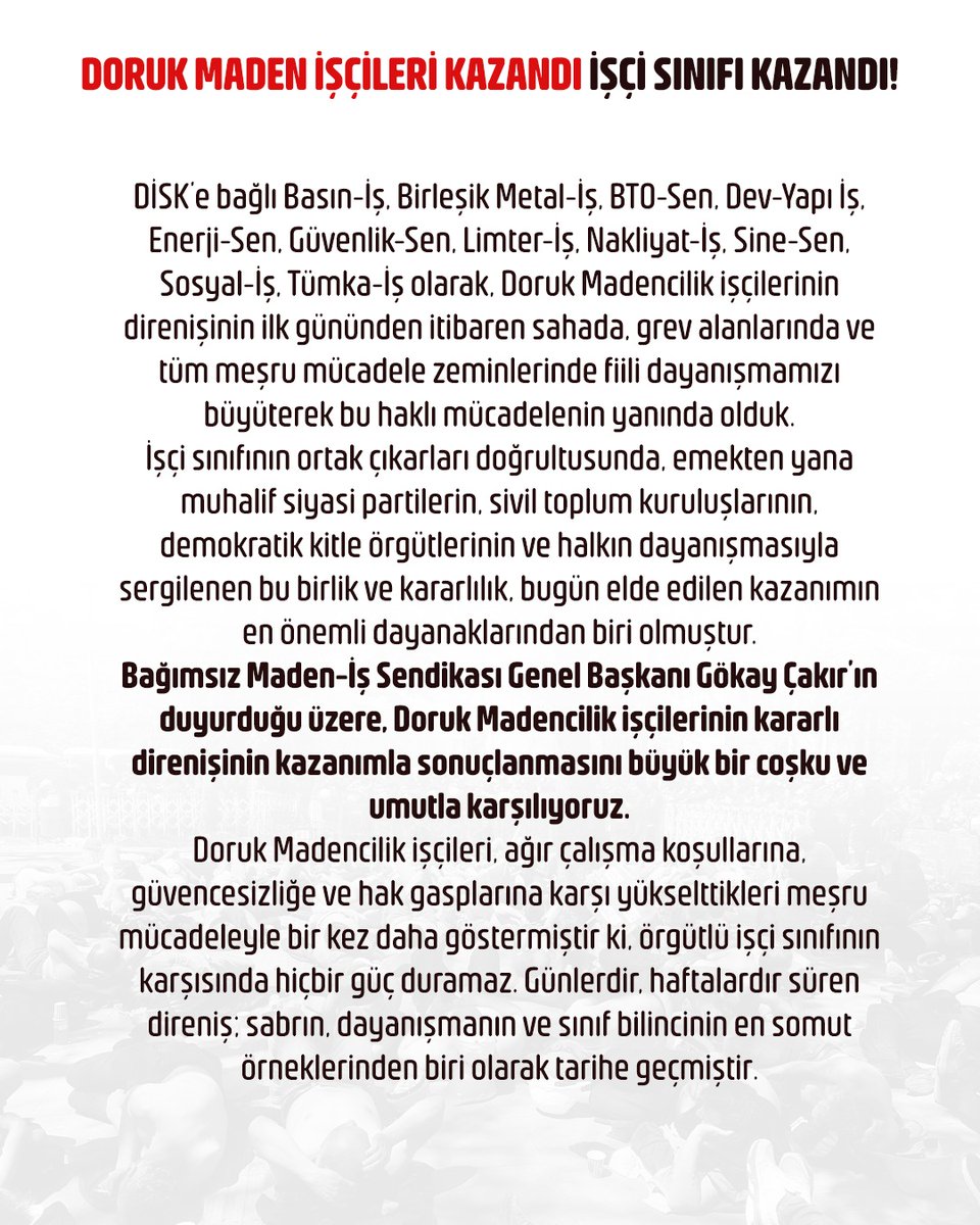 DİSK Basın-İş tweet media