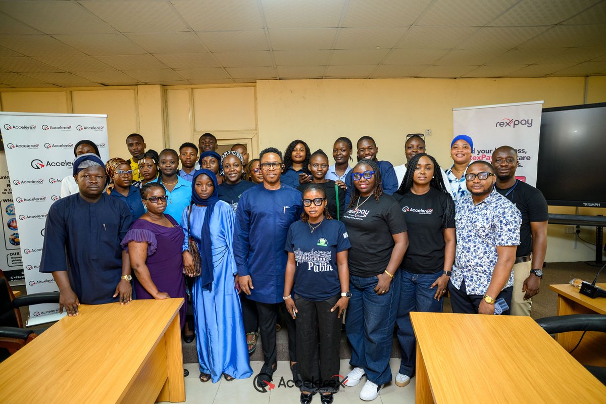 accelerexhq's tweet photo. The Accelerex team with lecturers and students from various departments of Yaba College of Technology after the Career Day session on Thursday April 23, 2026.
#Accelerex #RexPay #Yabatech https://t.co/sicHs9KF8q