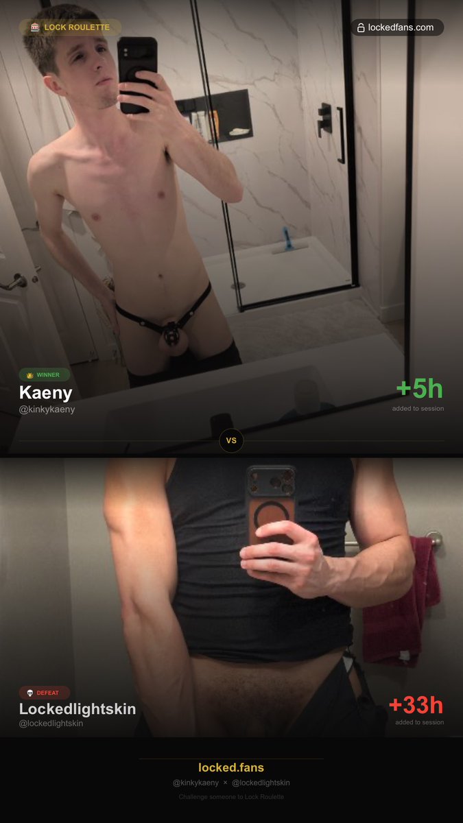 lockedlightskin's tweet photo. Just launched the LockedFans games! You can now battle other subs and add time to each other’s lock session with “Lock Roulette” 😈 https://t.co/plsTaBfJav