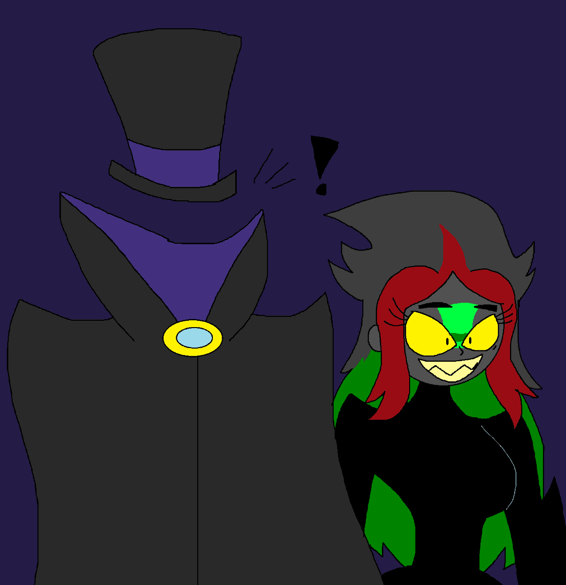 NeilMartinNuez1's tweet image. El Hombre Invisible Y Hatty #HeroVerse #paint #drawing