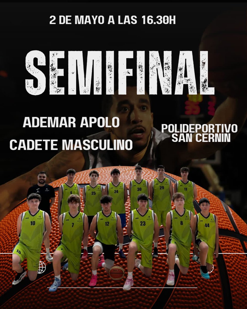 CDAdemarSarri's tweet image. 🏀💚 ¡Nuestro Cadete masculino, también en #FinalFour!

📅 2 de mayo
⏰ 16:30
📍 Pdvo. San Cernin (Pamplona)

Gazte Berriak 🆚 Ademar Apolo

¡A por el pase a la final! 💪🔥
#Ademar #Baloncesto