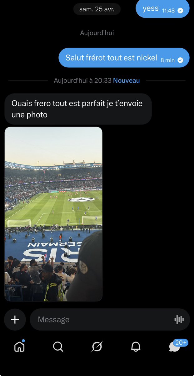 Places PSG tweet media