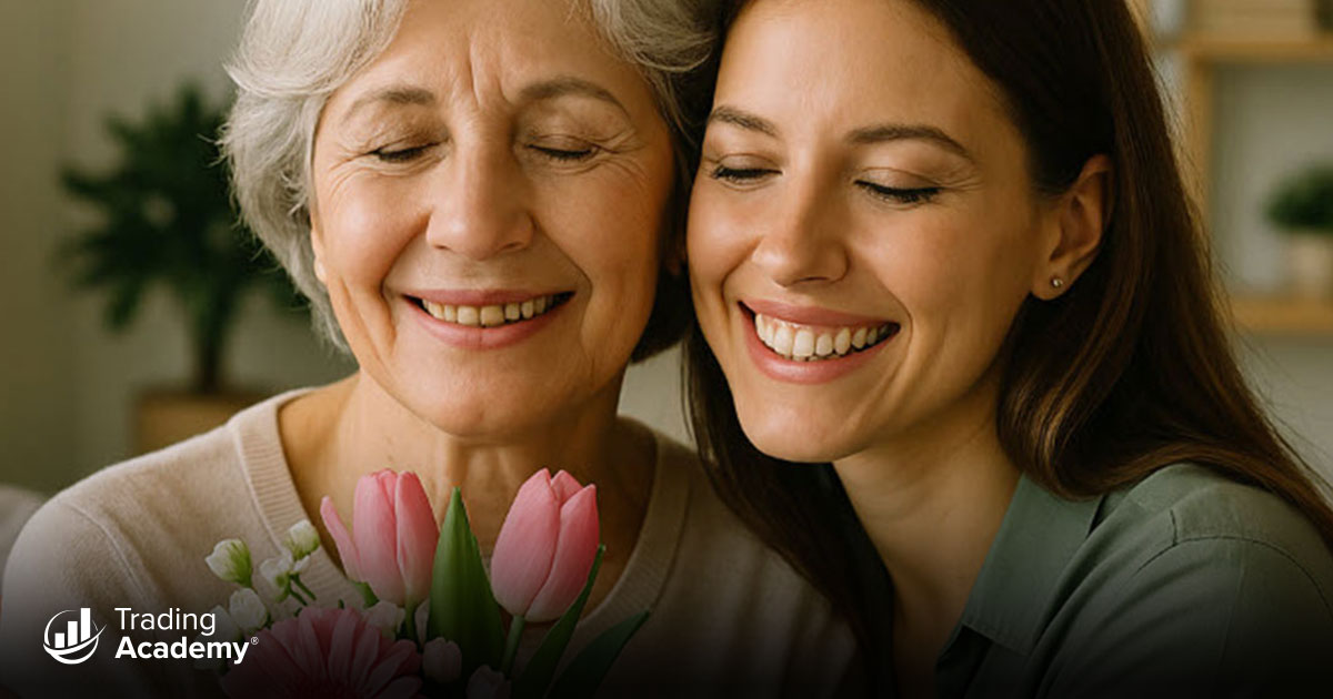 TradingAcademy's tweet photo. Celebrating the strength, wisdom, and dedication of the amazing mothers in our Trading Academy community 💚 It’s never too late to invest in yourself 💼💐 #MothersDay #TradingAcademy #EmpoweredWomen https://t.co/sxiwD9sW3w