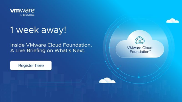 andresmino's tweet photo. Less than one week left until our exclusive briefing on the next planned release of VMware Cloud Foundation! Have you reserved your spot to see the new capabilities in action? Register here: https://t.co/Y3hLtLSIFD https://t.co/YxuHyVIxlr