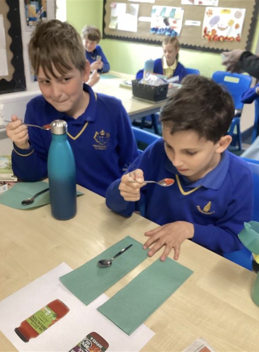 sissinghurstVA's tweet photo. Eagles taste tested different bolognese sauces, thinking about flavour and texture. Next they need to make adaptations to design a recipe to be made in school. @kapowprimary https://t.co/fsIf37t2DI