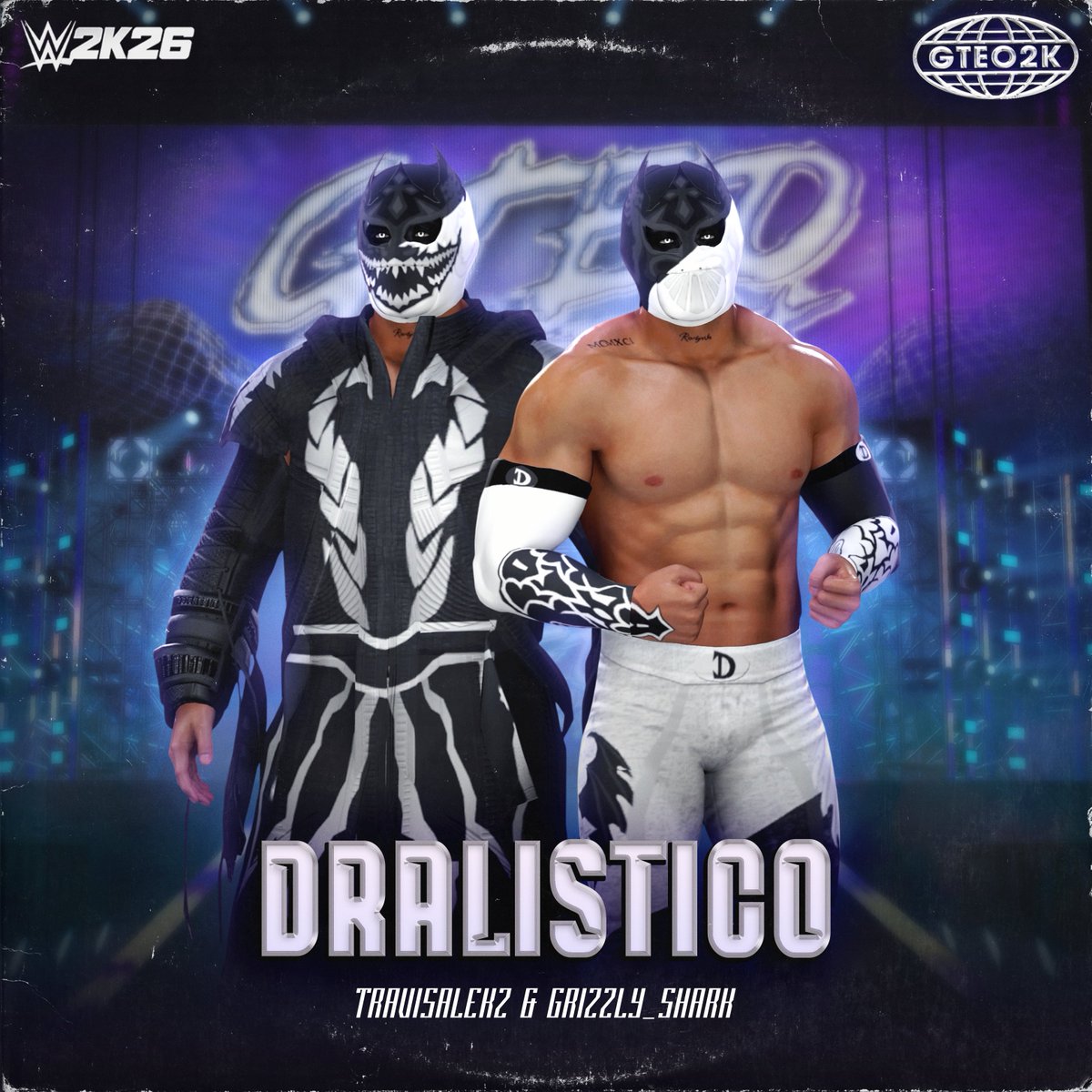travisalekz's tweet image. Uploaded my version of #aew's @DRALISTICO_LFI for #wwe2k26 as part of the @GTEO2K project. 
Moveset by @Grizzly_Shark 
Upload card by @PAC_Creates and @henry_finch 

Tags are travisa, gteo2kaew