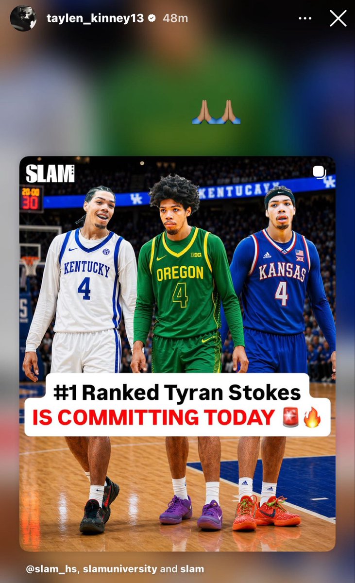 MarkAGunnels's tweet photo. 5⭐️ freshman PG Taylen Kinney is READY… 👀

He just posted this ahead of Tyran Stokes’ decision.
👀⏳🍿 https://t.co/7iqWsptqas