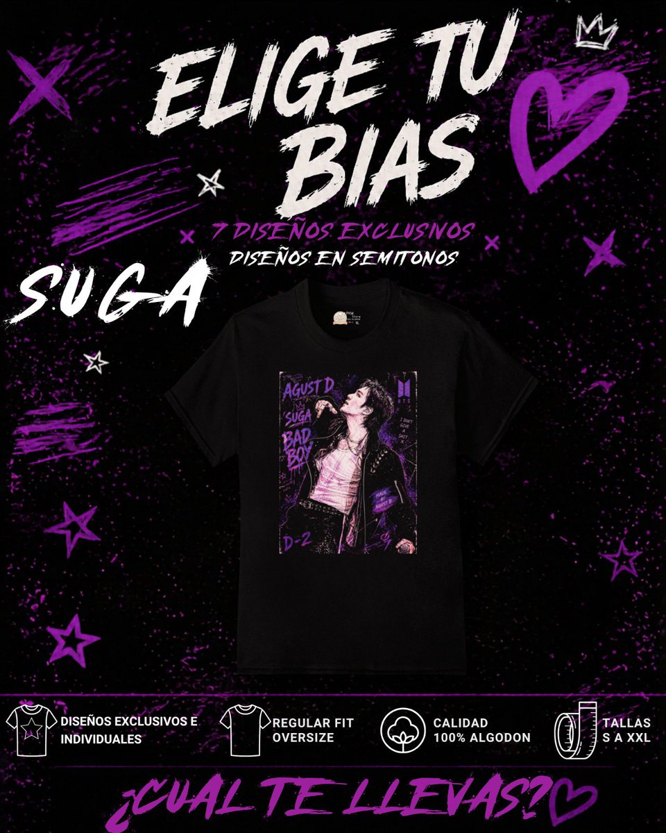 minkariang's tweet photo. Holaa Army 💜
Les muestro mi nueva Bad Boy Collection BTS 🔥
Camisetas negras estilo bad boy con cada miembro en morado.
¿Cuál bias se llevan primero? Comenten 👀
Esto y más en https://t.co/RcFbrHDEoX
#bts #btsarmy #btsmerch #btschile #rm #jin #suga #jhope #v #jk https://t.co/lWWwrMZfa6