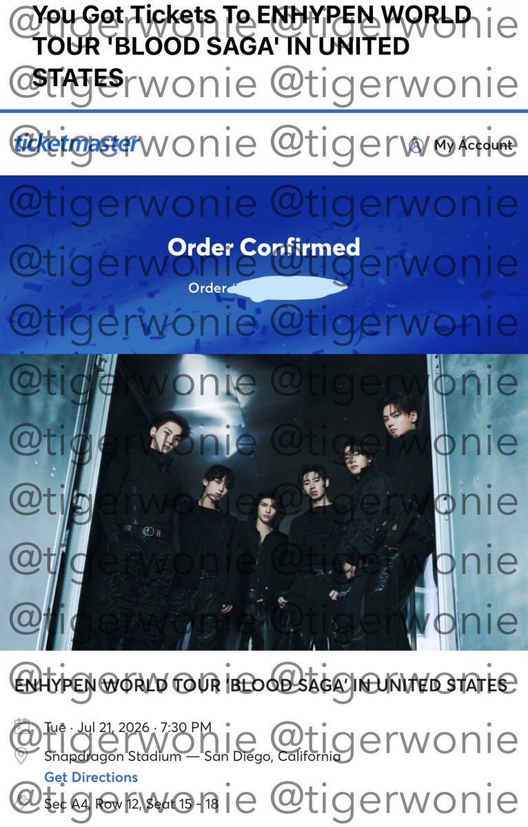 tigerwonie's tweet photo. wts 4x enhypen blood saga vip2 tix for san diego 7/21
• FV - price negotiable!
• section a4, row 12
• will accept zelle, pp f&amp;f, pp g&amp;s if buyer covers fees
• able to ft more proof/during transaction
• i’ll be at the show too to help you get the vip2 benefits if needed ♡ https://t.co/xQwdOcJcoQ