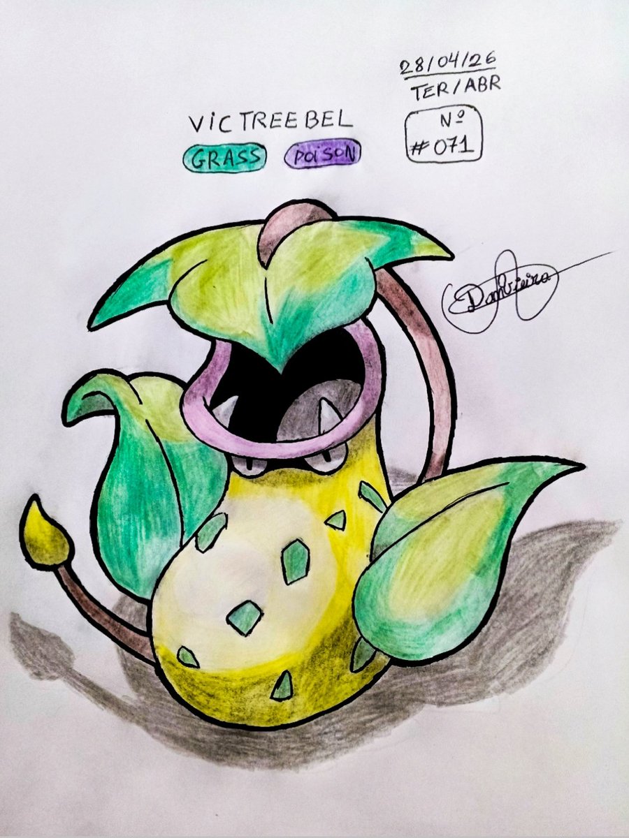 DaniloViei97725's tweet image. Meu Desenho do Victreebel 🔔☘️👅
(Quem mais gosta dele por causa do James ?)
#victreebel #pokemon #draw