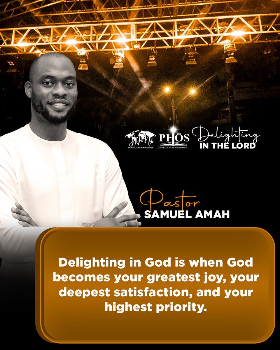 SA_Ministries's tweet image. THE STAGES OF LOVING GOD: DELIGHTING IN GOD
#SA_MINISTRIES #SAM
