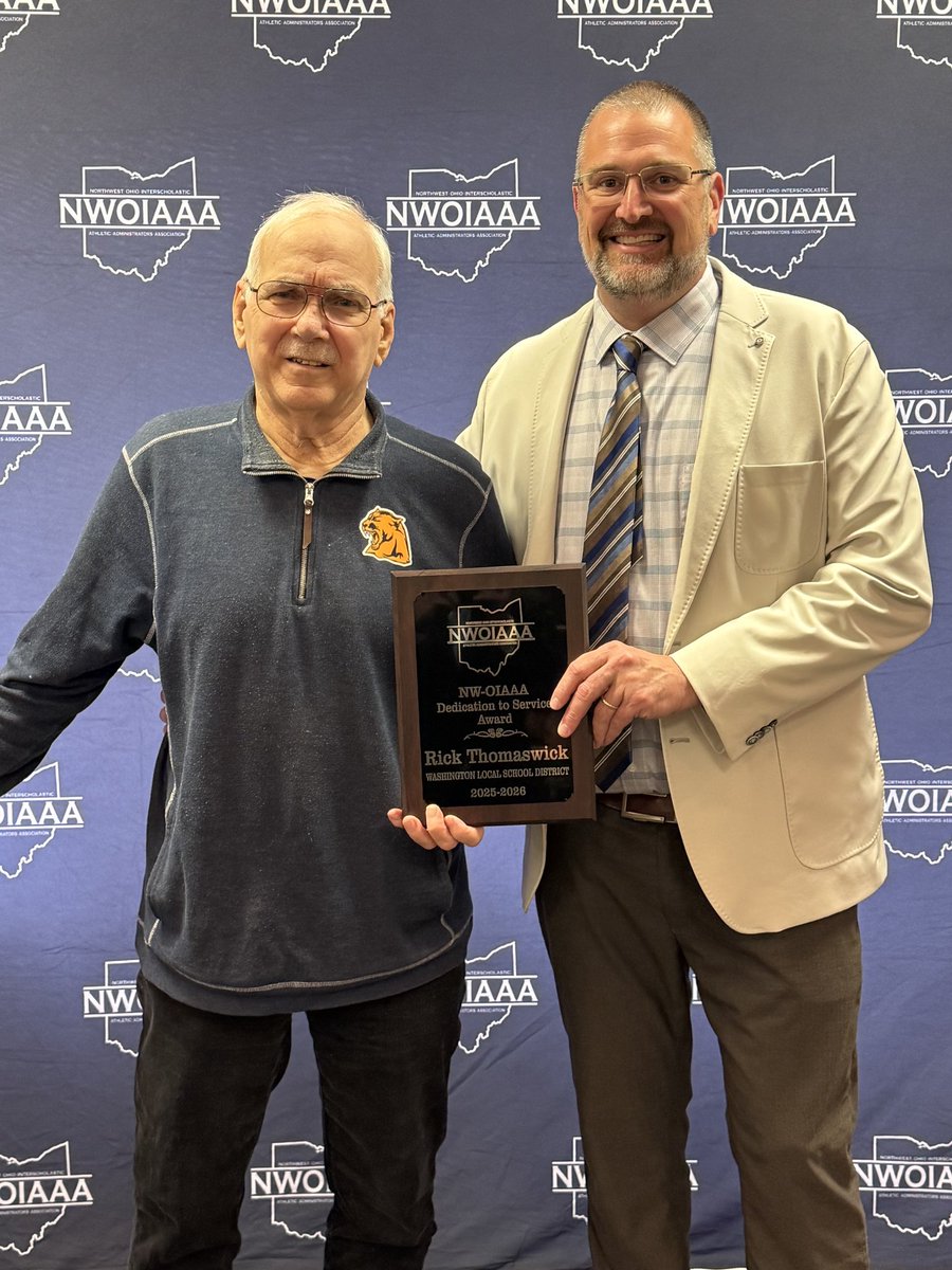 WhitmerAthletic's tweet photo. Rick Thomaswick: The Definition of Service

We are so proud that our own Mr. Scorekeeper (Boys Basketball 🏀) was awarded the NW OIAAA Dedication to Service Award this morning in Tiffin. 

Mr. T has worked for Whitmer Athletics for nearly 57 years and is so helpful! https://t.co/8MoIp0rhuc