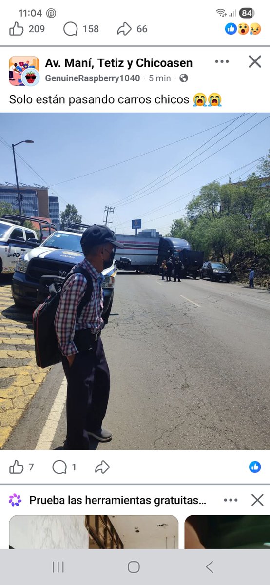 Accionando86906's tweet image. Trailer descompuesto, tránsito varado, frente al Chedrahui
Patrullas de #police presentes en Carretera Picacho Ajusco Tlalpan #CDMX 
#WA Image 2026-04-28 at 11.05.17