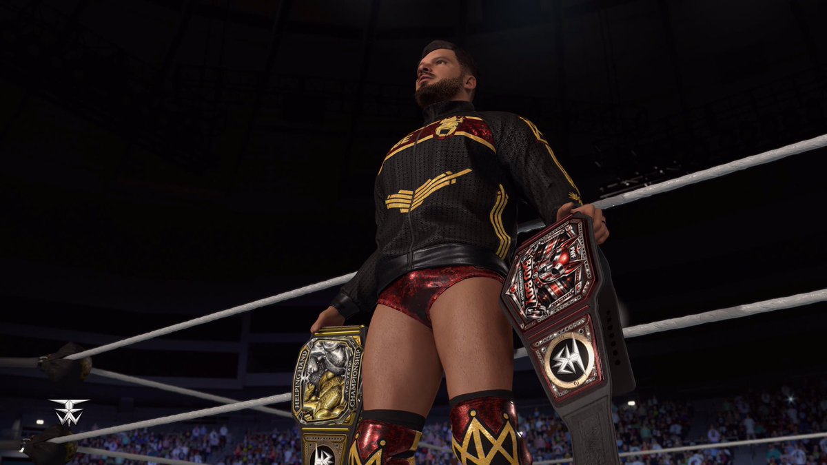FossNh's tweet image. The boyfriends are running the show, you guys! 🏳️‍🌈

All the gold.
All the power.
All the attention.

And they KNOW it. 😮‍💨🔥

#FWF #WWE2K26