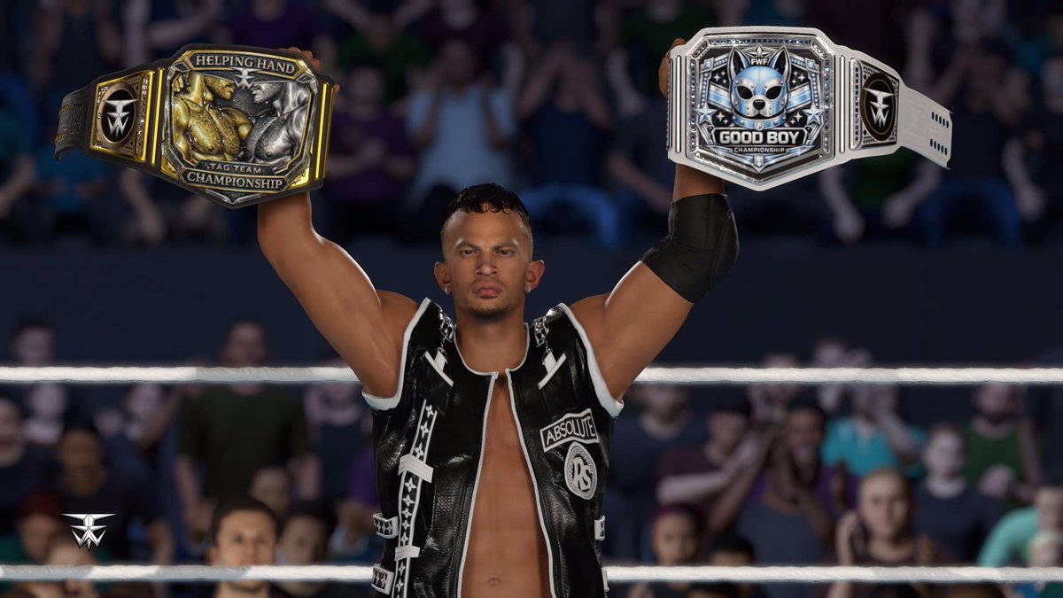 FossNh's tweet image. The boyfriends are running the show, you guys! 🏳️‍🌈

All the gold.
All the power.
All the attention.

And they KNOW it. 😮‍💨🔥

#FWF #WWE2K26