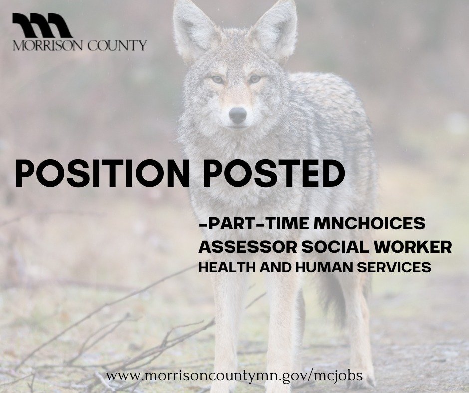 cdcmorrisonmn's tweet image. 📢 Now HIRING!
Morrison County is seeking applicants for a Part‑Time MN Choices Assessor Social Worker (Work Pool) in Health and Human Services in #LittleFallsMN.
Learn more &amp;amp; apply today: morrisoncountymn.gov/mcjobs
#GoodJobsNow #MNjobs #PartTimeJobs #SocialWorker #MorrisonCounty