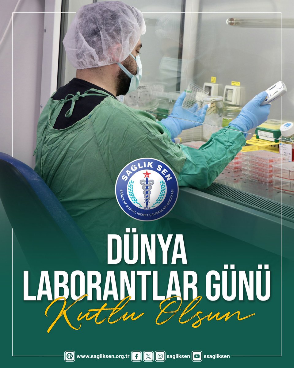 MusSaglikSen49's tweet photo. Laboratuvarlardan gelen her veri, hastanın en kısa sürede sağlığına kavuşmasına rehberlik eder.

Tanı ve tedaviye destek olan laborantlarımızın, Dünya Laborantlar Günü kutlu olsun.

#DünyaLaborantlarGünü https://t.co/kxmC2gJNA6