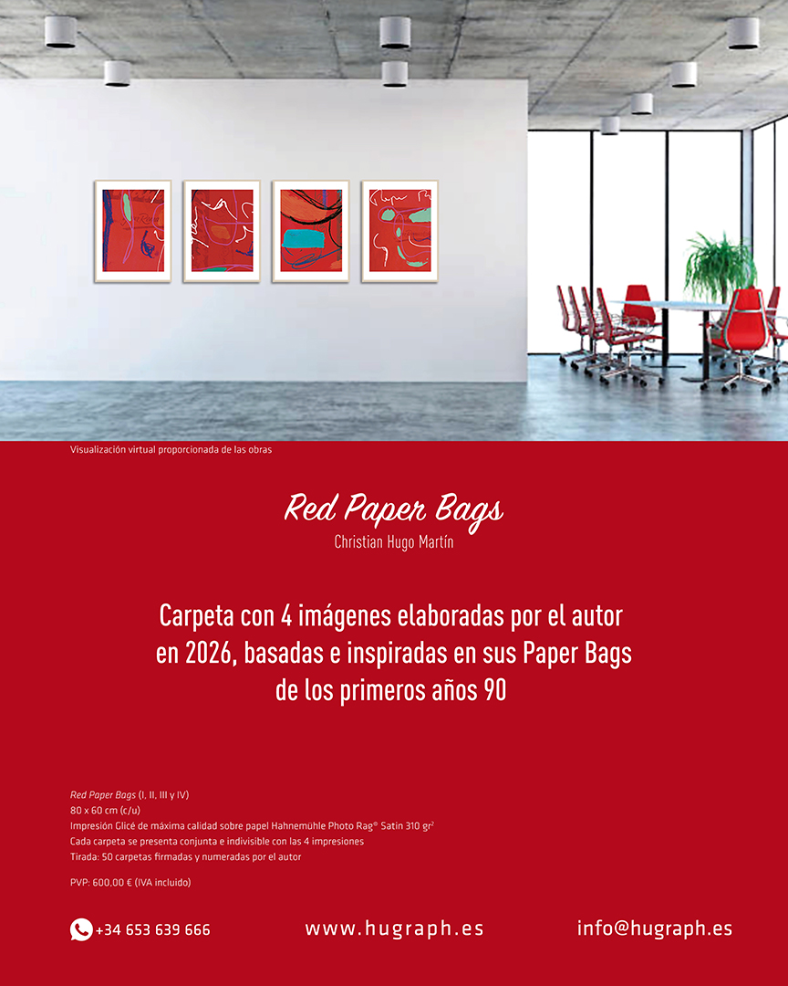 ChristianHugoM3's tweet image. DISPONIBLE:
Red Paper Bags
© Christian Hugo Martín, 1993 - 2026
info@hugraph.es
#contemporaryart #wallart #artecontemporaneo #artist #interiordesign #art #decoracion #printsforsale #artprintsforsale #christianhugomartin #Interiorismo #regalosespeciales #burntpaperpieces #hugraph