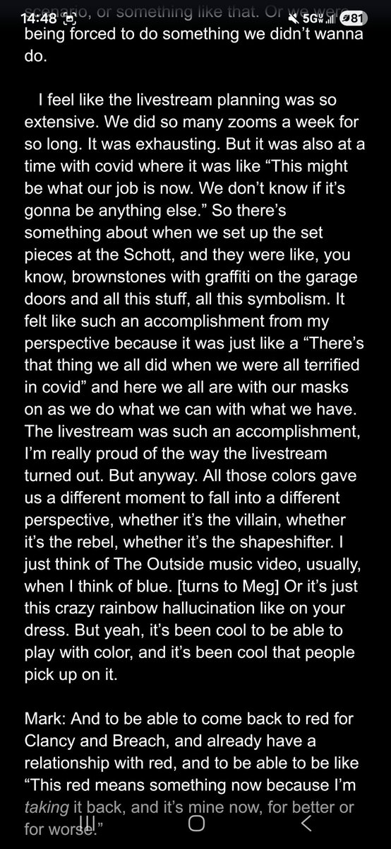 brandon rike and mark eshleman on color in twenty one pilots. #ohiomis