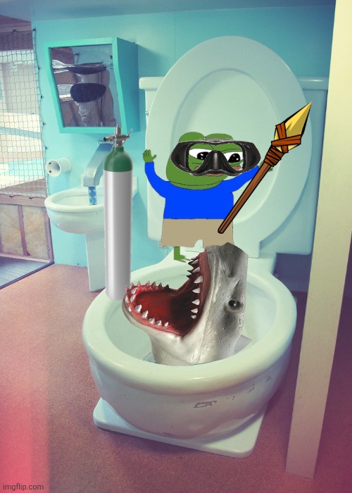 Good Afternoon.  
Fren tries to apprehend the toilet shark .