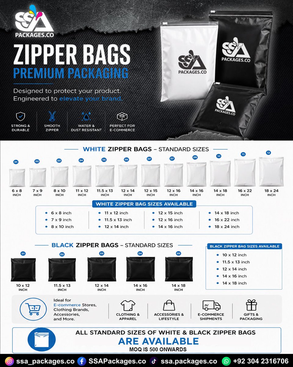 ssapackages's tweet image. “Zipper bags that protect your brand, not just your product”

#zipper #custom #packaging #design #quality
