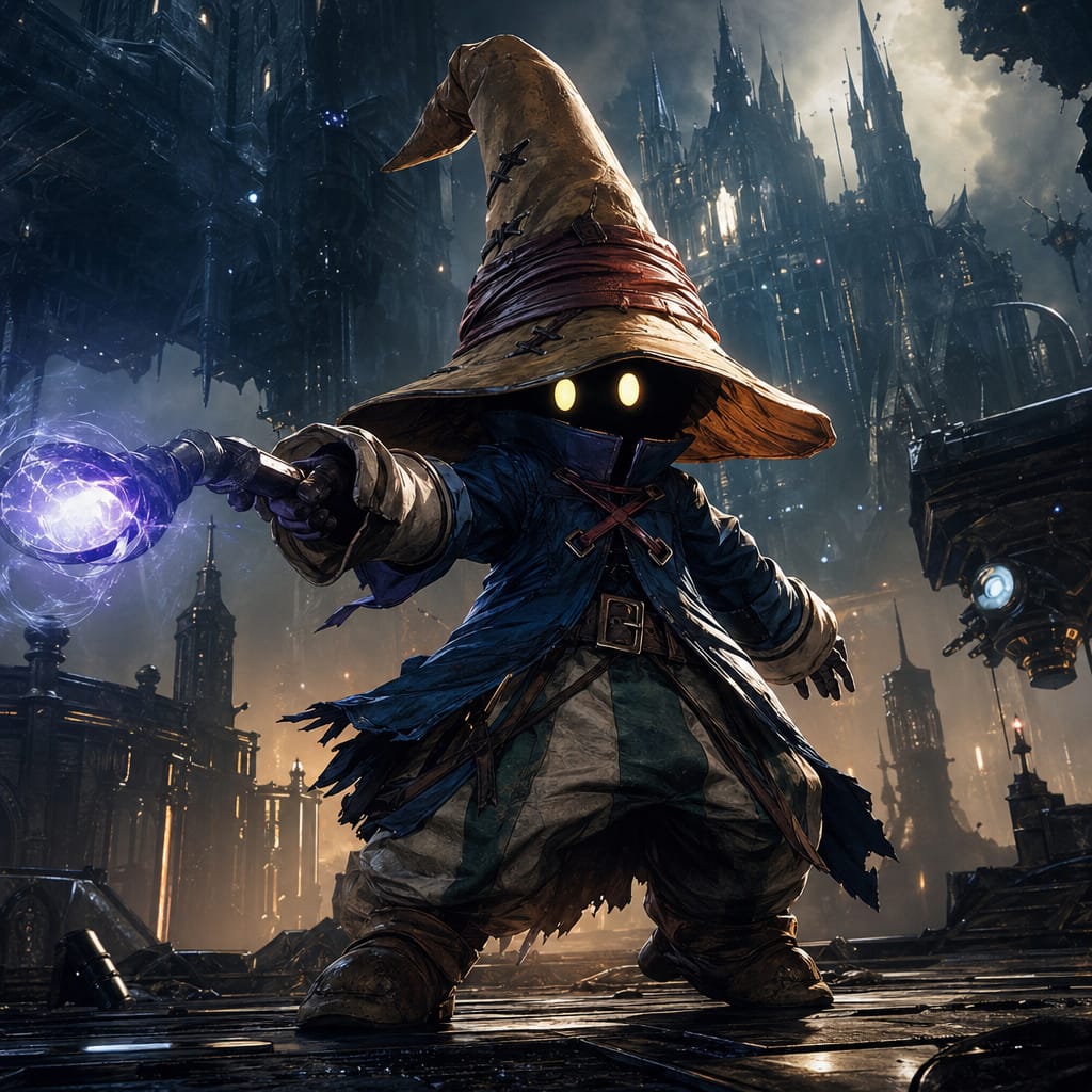I've received many messages asking me to recreate the Final Fantasy character "Vivi" in my new Gritty style. What can I say? I'm sometimes very bad at saying No. This one's for you! Thanks for your support! #FinalFantasy #NewGrittyStyle