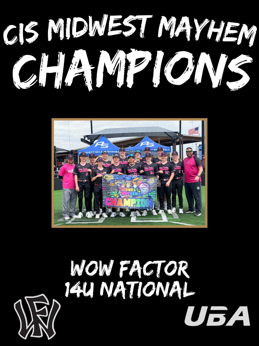 Ne Thunder 13U - Hayden🥇
Omaha Tigers 13U - Hager🥇
Wow Factor 14U - National🥇

#winners #uba #tigers #thunder #gladiators #national #wowfactor #baseball #softball #omaha