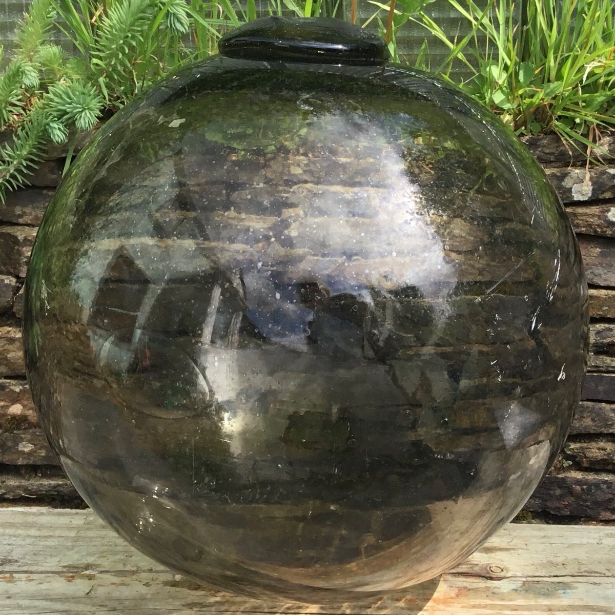 EverRotating's tweet photo. Here's the biggest one of these we've picked up... a green glass float, 12" in diameter. 🟢

🛒 https://t.co/OOaKQHxf6q

#vintageshowandsell https://t.co/ykKNLAR1Sr