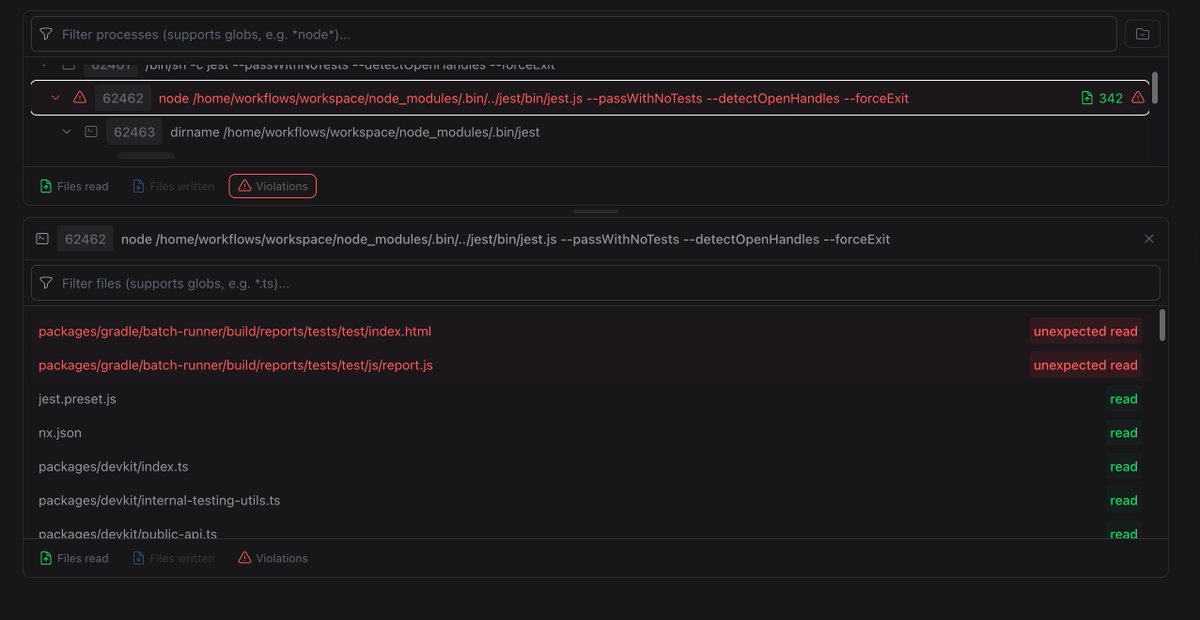 jay_soo's tweet photo. Task sandboxing has been useful for us internally to find cache misconfiguration. This can result in both false-positive and false-negative cache hits/misses. We've been patching our plugins so Nx users get the right config OOTB.

Looking forward to making this feature more widely available in the future.